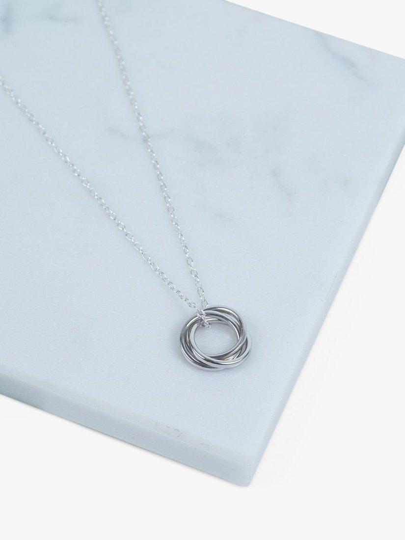 Product image 3 of 4, which shows Auree Knightsbridge Russian Wedding Ring Pendant Necklace, Silver