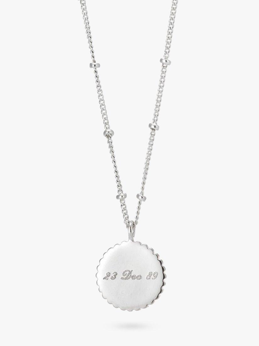 Product image 6 of 6, which shows Auree Barcelona Personalised Birthstone Sterling Silver Beaded Pendant Necklace, Amethyst - February
