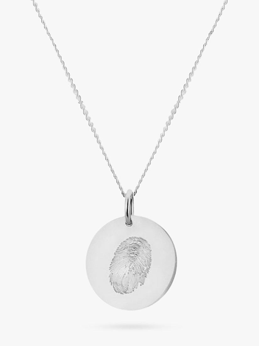 Auree Northcote Personalised Fingerprint Pendant, Silver