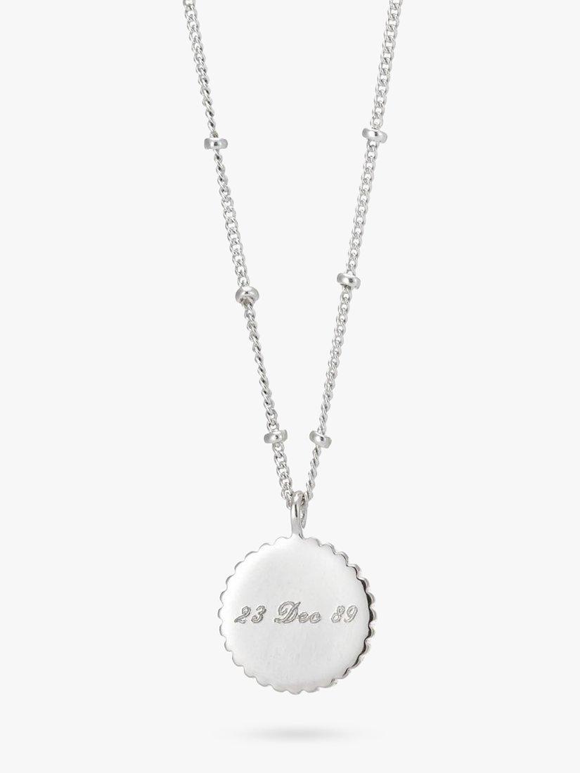 Product image 6 of 6, which shows Auree Barcelona Personalised Birthstone Sterling Silver Beaded Pendant Necklace, Lapis Lazuli - September