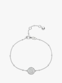 Auree Barcelona Personalised Birthstone Sterling Silver Beaded Chain Bracelet, Moonstone - June