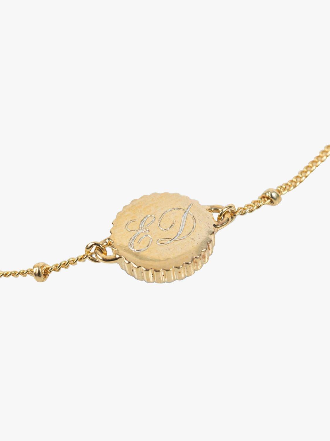 Product image 6 of 6, which shows Auree Barcelona Personalised Birthstone Gold Vermeil Beaded Chain Bracelet, Rose Quartz - October