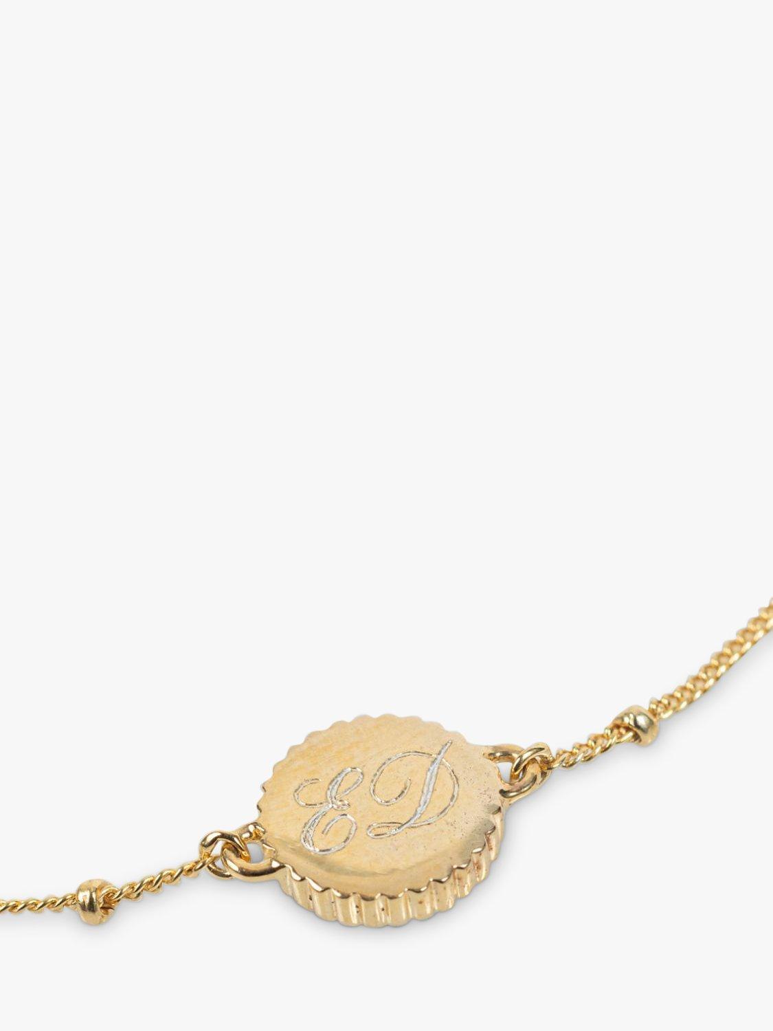 Product image 6 of 6, which shows Auree Barcelona Personalised Birthstone Gold Vermeil Beaded Chain Bracelet, Crystal - April