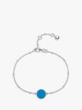 Auree Barcelona Personalised Birthstone Sterling Silver Beaded Chain Bracelet, Turquoise - December