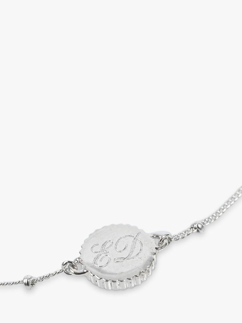 Product image 6 of 6, which shows Auree Barcelona Personalised Birthstone Sterling Silver Beaded Chain Bracelet, Turquoise - December