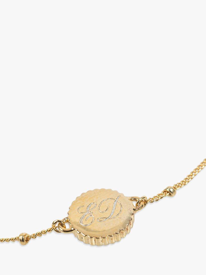 Product image 6 of 6, which shows Auree Barcelona Personalised Birthstone Gold Vermeil Beaded Chain Bracelet, Green Amethyst - August