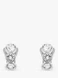 Emma Holland Trio Crystal Clip-On Earrings, Silver