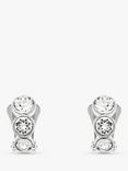 Emma Holland Trio Crystal Clip-On Earrings, Silver