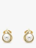 Emma Holland Faux Pearl Curve Clip-On Earrings