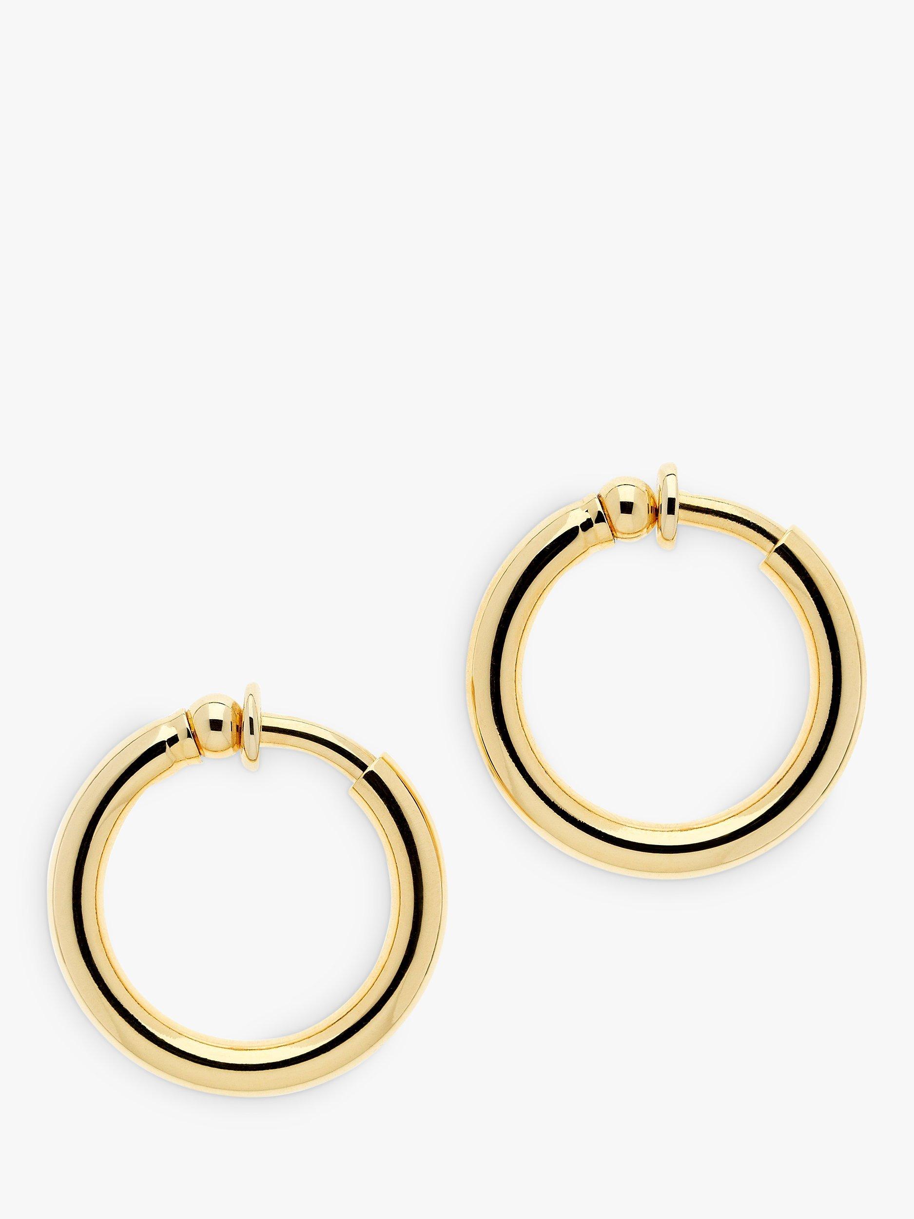 Product image 1 of 3, which shows Emma Holland Hoop Clip-On Earrings, Gold