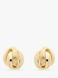 Emma Holland Polished & Satin Finish Knot Clip-On Earrings, Gold