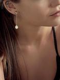 Emma Holland Chain & Baroque Pearl Drop Clip-On Earrings, Gold