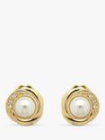 Emma Holland Faux Pearl and Crystal Clip-On Earrings, Gold