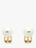Emma Holland Faux Pearl Clip-On Earrings, Cream/Gold