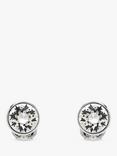 Emma Holland Crystal Stud Clip-On Earrings, Silver