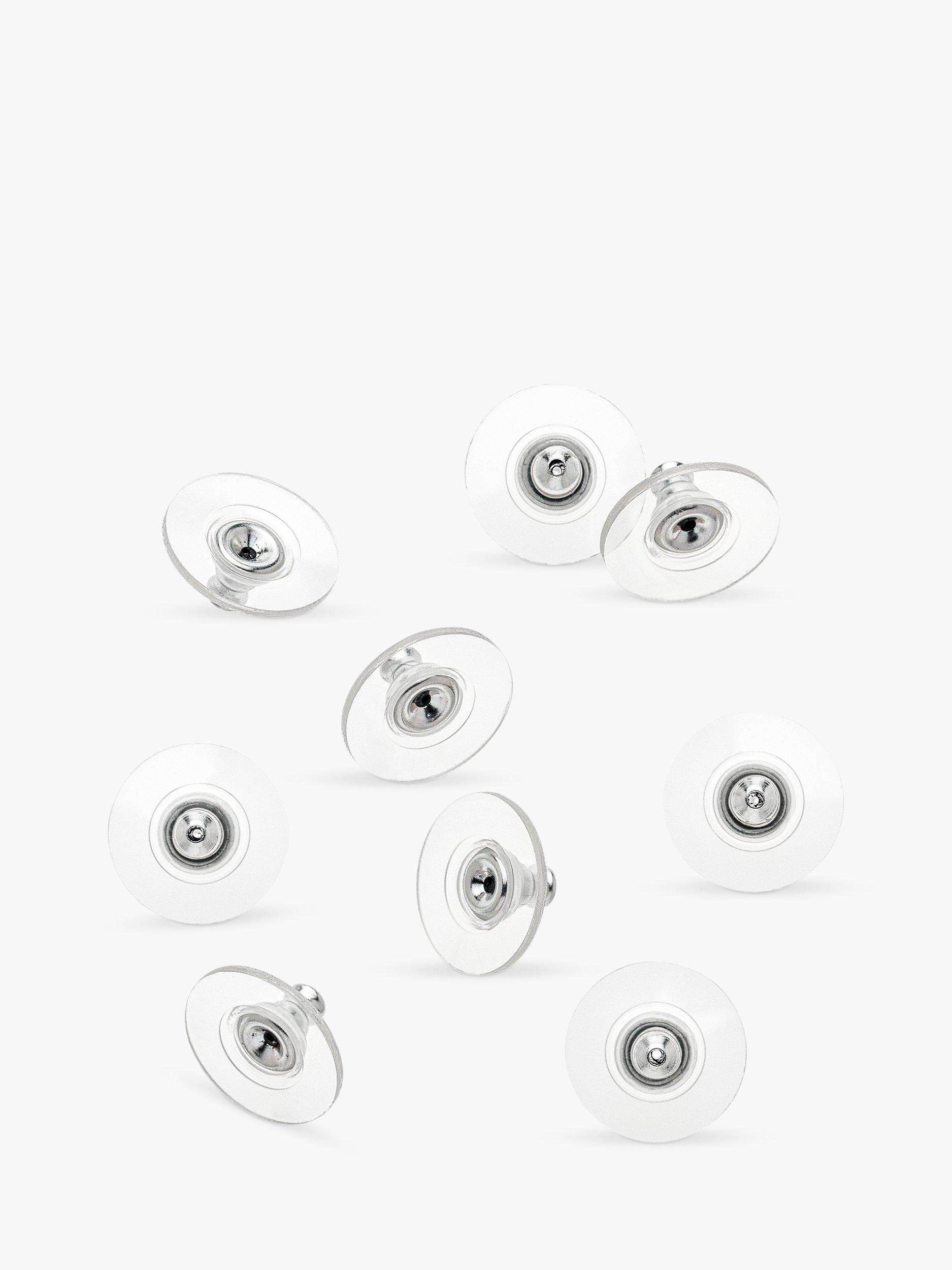 Product image 1 of 1, which shows Emma Holland Disc Earring Backs, Pack of 10, Platinum