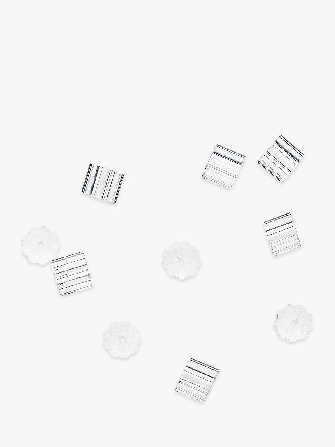 Product image 1 of 1, which shows Emma Holland Rubber Earring Backs, Pack of 10, Clear