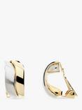 Emma Holland Curved Wave Clip-On Earrings, Gold/Silver