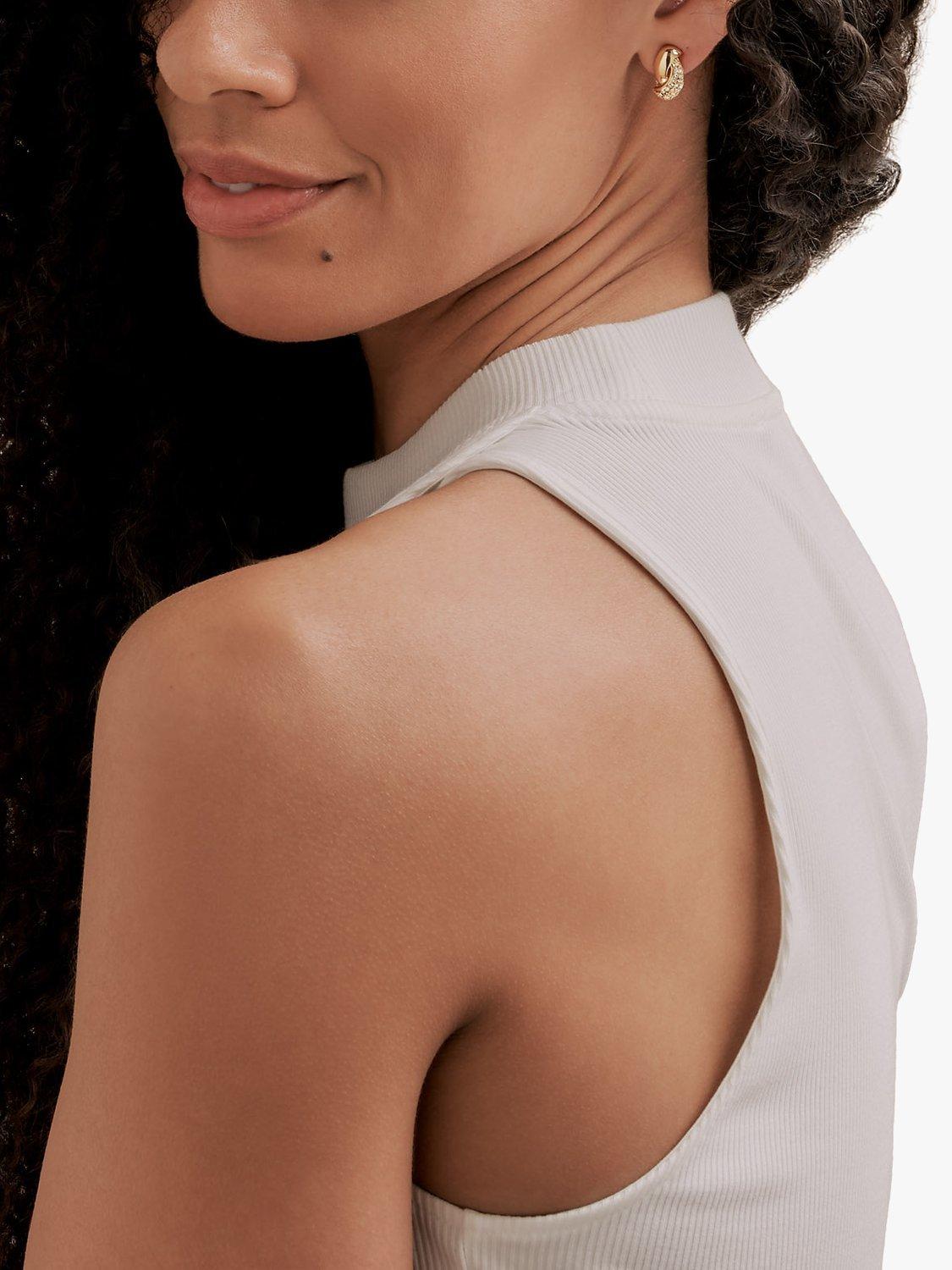 Product image 2 of 3, which shows Emma Holland Crystal Twist Clip-On Earrings, Gold