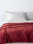 John Lewis Fleece Throw, Merlot