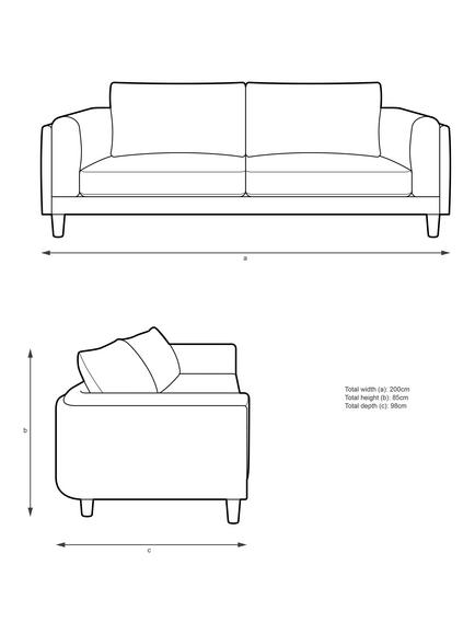 John Lewis Harbour Large 3 Seater Sofa, Light Leg, Aquaclean Matilda Natural - view 2, Aquaclean Matilda Natural