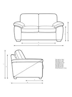 John Lewis Camden Small 2 Seater Sofa, Light Leg - view 2, Easy Clean Chenille Steel