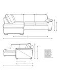 John Lewis Camden 5+ Seater LHF Corner End Chaise Unit, Light Leg, Easy Clean Chenille Steel