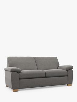 John Lewis Camden Large 3 Seater Sofa, Light Leg, Easy Clean Chenille Steel