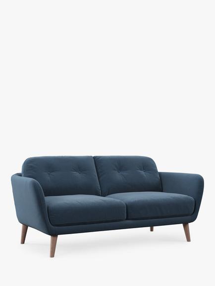 John Lewis Arlo Small 2 Seater Sofa, Light Leg, Chenille Weave Dark Pacific