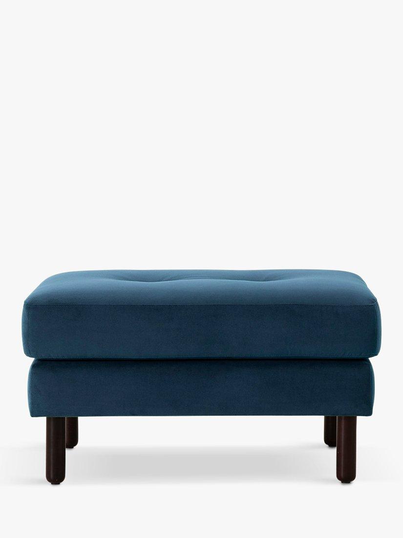 Model 04 Range, Swyft Model 04 Footstool, Dark Leg, Velvet Teal