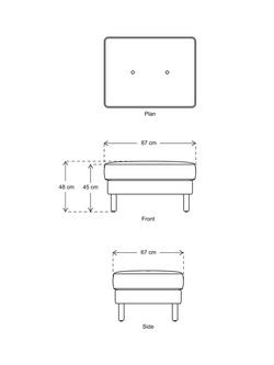 Swyft Model 04 Footstool, Dark Leg - view 2, Velvet Teal