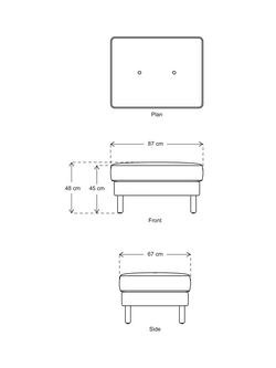 Swyft Model 04 Footstool, Dark Leg - view 2, Velvet Vine