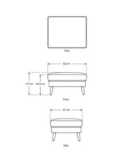 Swyft Model 08 Footstool, Dark Leg - view 2, Velvet Charcoal