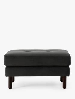 Swyft Model 04 Footstool, Dark Leg, Velvet Charcoal