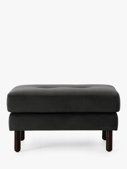 Swyft Model 04 Footstool, Dark Leg, Velvet Charcoal