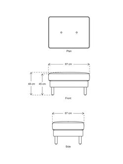 Swyft Model 04 Footstool, Dark Leg - view 2, Velvet Charcoal