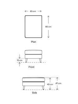 Swyft Model 10 Footstool, Dark Leg - view 2, Linen Pumice