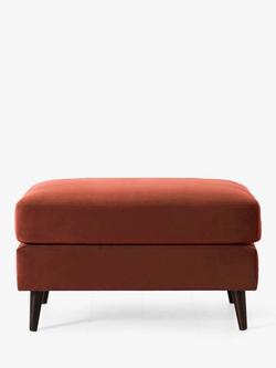 Swyft Model 10 Footstool, Dark Leg, Velvet Brick