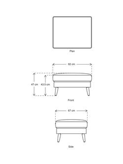 Swyft Model 08 Footstool, Dark Leg - view 2, Linen Pumice