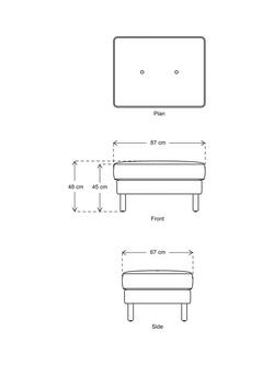 Swyft Model 04 Footstool, Dark Leg - view 2, Velvet Brick