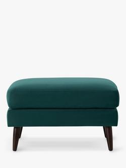 Swyft Model 08 Footstool, Dark Leg, Velvet Kingfisher