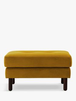 Swyft Model 04 Footstool, Dark Leg, Velvet Mustard