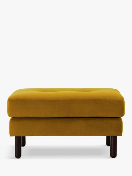 Swyft Model 04 Footstool, Dark Leg, Velvet Mustard