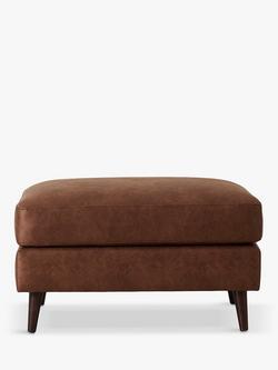 Swyft Model 10 Footstool, Dark Leg, Faux Leather Chestnut