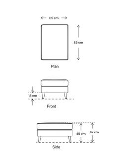 Swyft Model 10 Footstool, Dark Leg - view 2, Faux Leather Chestnut