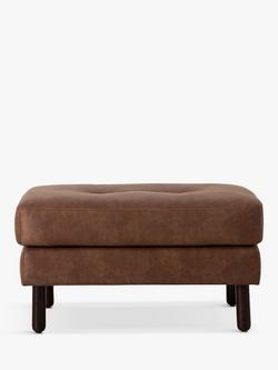 Swyft Model 04 Footstool, Dark Leg, Faux Leather Chestnut