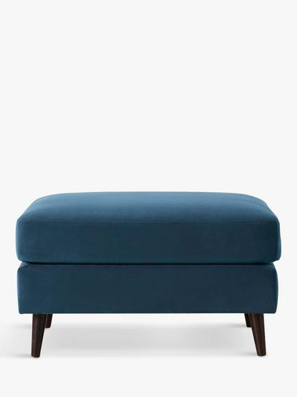 Swyft Model 10 Footstool, Dark Leg, Velvet Teal