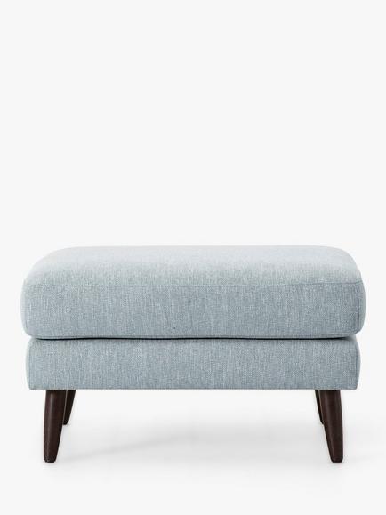 Swyft Model 08 Footstool, Dark Leg, Linen Seaglass