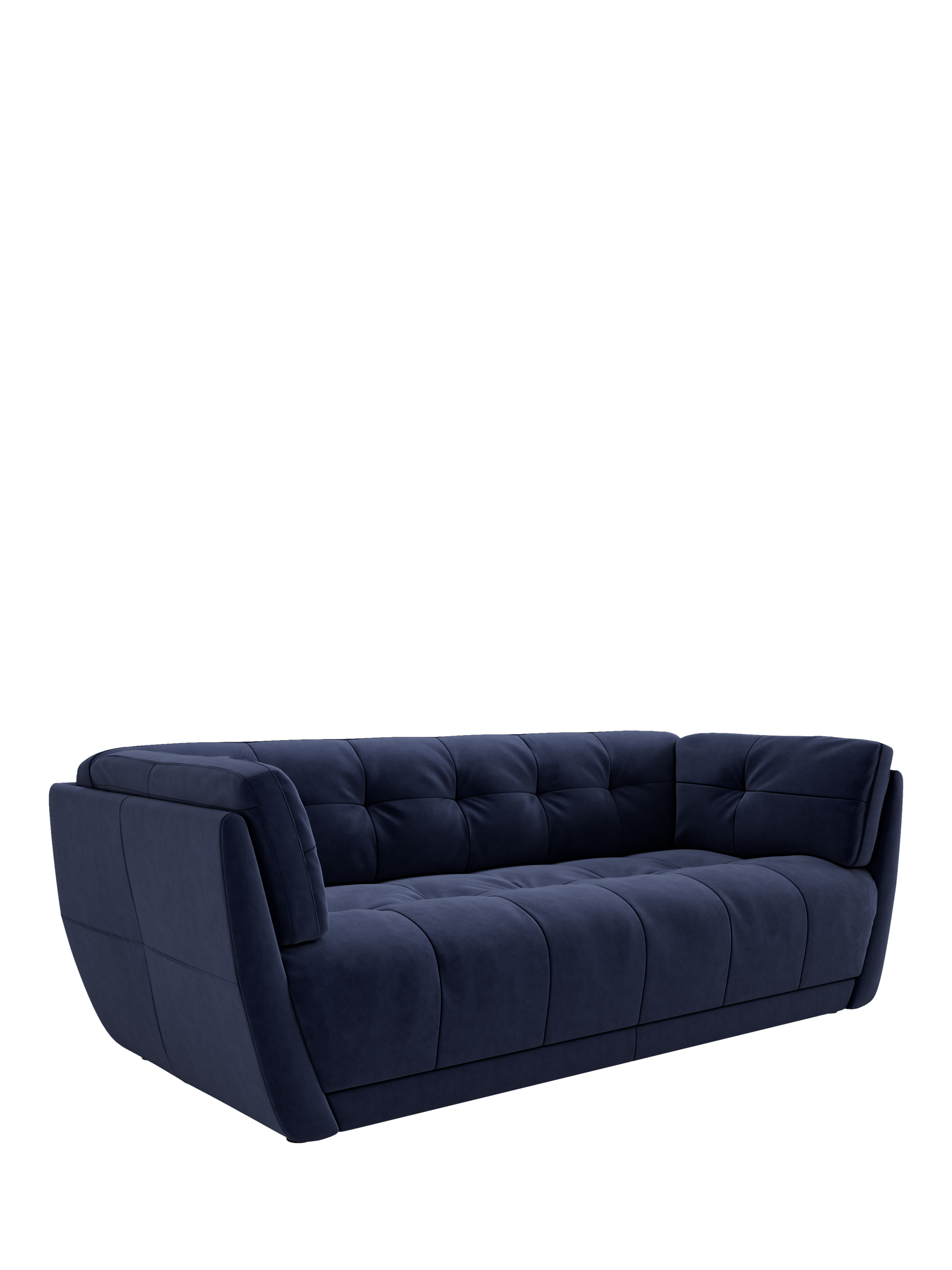 Theo Range, At The Helm Theo Large 3 Seater Leather Sofa, Lavish Ink