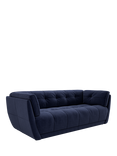 At The Helm Theo Large 3 Seater Leather Sofa, Lavish Ink